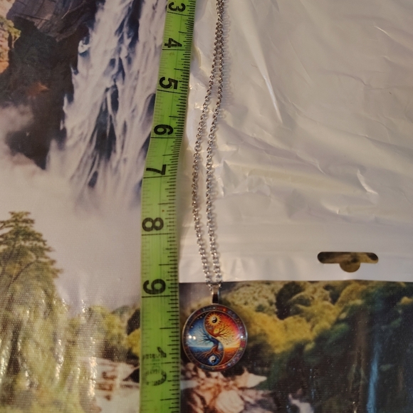 Colorful Yin Yang Pendant Necklace - Picture 7 of 9